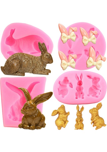 CD416 Tarzı Paskalya Yumurtası Tavşan Silikon Kalıp Dıy Tavşan Kulaklar Cupcake Topper Fondan Kek Dekorasyon Araçları Çikolata Gumpaste Şeker Reçine Kalıp (Yurt Dışından) modelleri