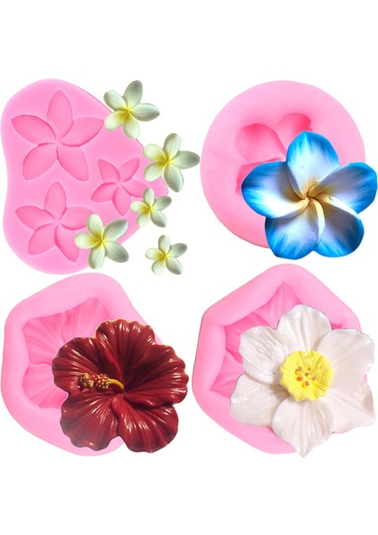 CE519 Tarzı Çiçek Çiçeği Silikon Kalıp Frangipani Plumeria Çiçek Çikolata Fondan Kalıpları Kek Dekorasyon Araçları Şeker Polimer Kil Kalıp (Yurt Dışından)