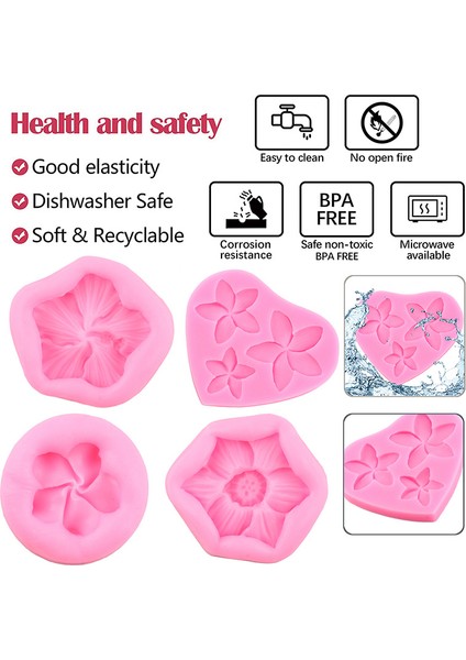 CE519 Tarzı Çiçek Çiçeği Silikon Kalıp Frangipani Plumeria Çiçek Çikolata Fondan Kalıpları Kek Dekorasyon Araçları Şeker Polimer Kil Kalıp (Yurt Dışından)