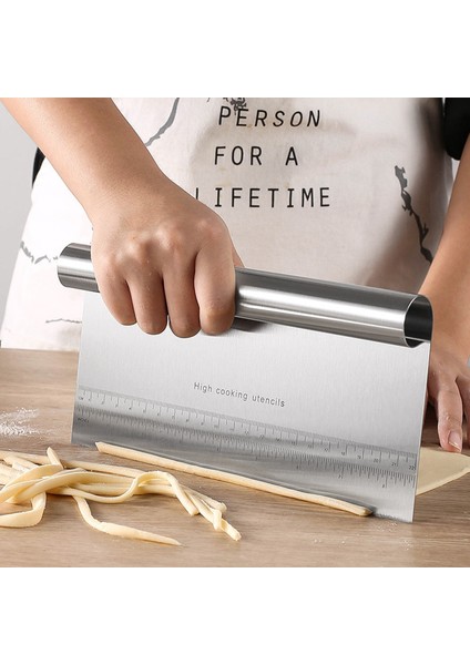 12X22CM Tarzı Paslanmaz Çelik Şehriye Bıçağı Kek Kazıyıcı Ölçekli Pasta Kesiciler Pişirme Kek Pişirme Hamur Kazıyıcı Pişirme Aksesuarları (Yurt Dışından) fırsatları