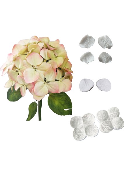 M2468 Tarzı Dıy Ortanca Çiçek Veiner Silikon Kalıp Yaprak Kalıp Petal Fondan Formu Sugarcraft Şeker Kek Dekorasyon Araçları Bakeware (Yurt Dışından) modelleri