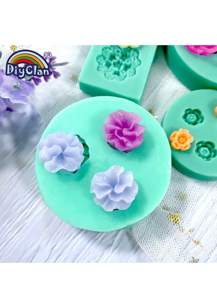F0144HM Tarzı Mini Çiçekler Serisi Silikon Kalıp Dıy El Yapımı Fondan Kek Pişirme Çikolata Şeker Kek Araçları Reçine Polimer Kil Yapımı Kalıp (Yurt Dışından)