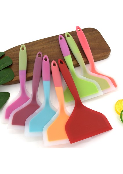 Bir Stil Silikon Spatula Yapışmaz Tava Geniş Ağız Yuzi Yanan Silikon Spatula Kızarmış Yumurta Gözleme Spatula Mutfak Aksesuarları (Yurt Dışından) fiyatları