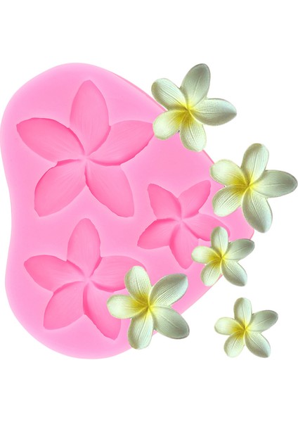 CD551 Tarzı Çiçek Çiçeği Silikon Kalıp Frangipani Plumeria Çiçek Çikolata Fondan Kalıpları Kek Dekorasyon Araçları Şeker Polimer Kil Kalıp (Yurt Dışından)