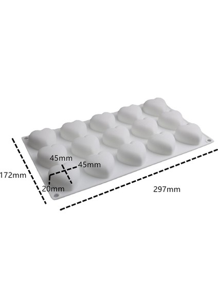 S Tarzı Kalp Kalp Mousse Kek Kalıbı Fransız Tatlı Silikon Kalıp Sevgililer Günü Çikolata Jöle Pişirme Araçları Kek Dekorasyon Aracı (Yurt Dışından)