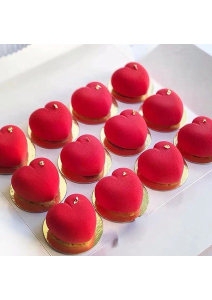 S Tarzı Kalp Kalp Mousse Kek Kalıbı Fransız Tatlı Silikon Kalıp Sevgililer Günü Çikolata Jöle Pişirme Araçları Kek Dekorasyon Aracı (Yurt Dışından)