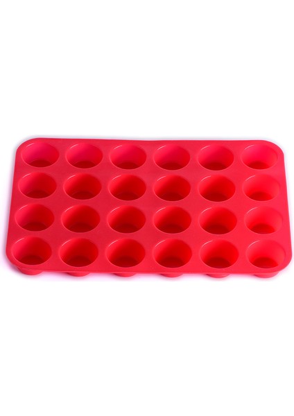 Kırmızı Stil Mini Muff Delikli Silikon Yuvarlak Kalıp Dıy Cupcake Kurabiye Fondan Fırın Tepsisi Yapışmaz Puding Buğulanmış Kek Kalıbı Pişirme Aracı (Yurt Dışından)