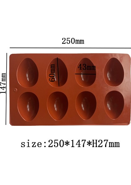 011PEMBE Tarzı 8 Yumurta Şekilli Paskalya Yumurtaları Silikon Pişirme Kalıp Pasta Çikolata Kalıp Puding Buz Kalıbı Kalıp Paskalya Diy Sabun Kalıp El Sanatları Hediyeler (Yurt Dışından)