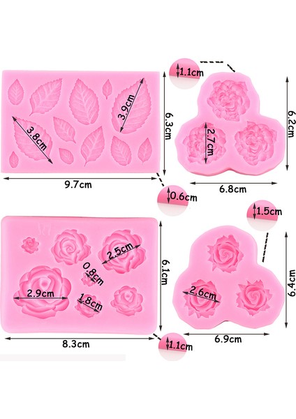 CD315 Tarzı Gül Çiçek Şakayık Silikon Kalıp Düğün Pastası Dekorasyon Araçları Çikolata Fondan Kalıpları Yaprak Şeker Reçine Kalıpları Dıy Cupcake Topper (Yurt Dışından)