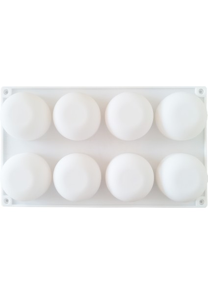 Beyaz Stil 8 Kavite Düz Yuvarlak Silikon Kek Kalıbı Dıy Çikolatalı Mousse Jöle Puding Pasta Dondurma Tatlı Ekmek Bakeware Pan Araçları (Yurt Dışından)
