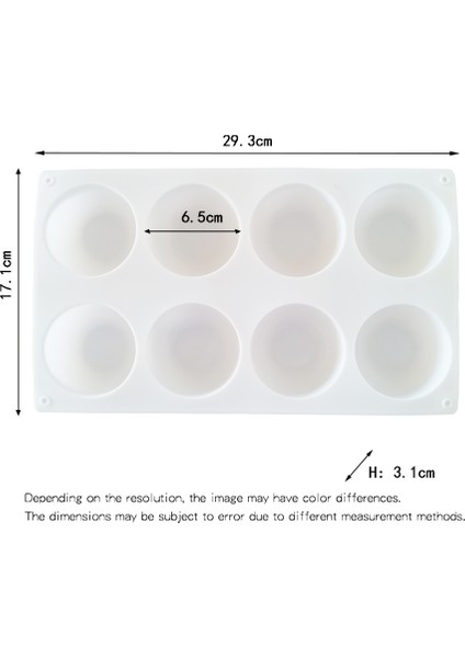 Beyaz Stil 8 Kavite Düz Yuvarlak Silikon Kek Kalıbı Dıy Çikolatalı Mousse Jöle Puding Pasta Dondurma Tatlı Ekmek Bakeware Pan Araçları (Yurt Dışından) modelleri
