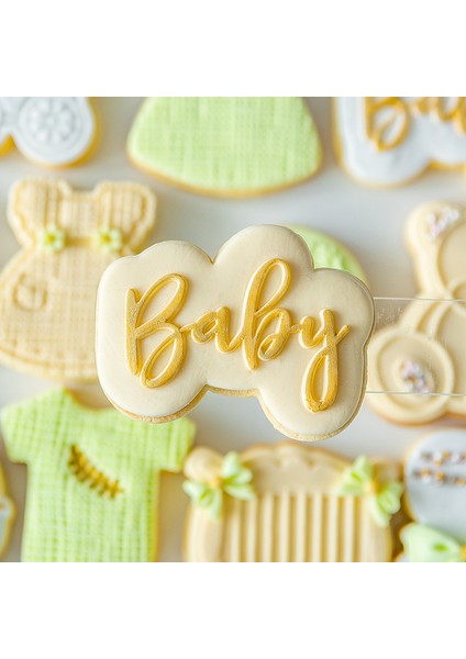QA001 Tarzı Akrilik Bebek Doğum Günü Kurabiye Kalıbı Damga Bebek Duş Kabartmalı Kalıp Fondan Pasta Şeker Zanaat Fondan Kurabiye Kesici Pişirme Kalıp (Yurt Dışından)