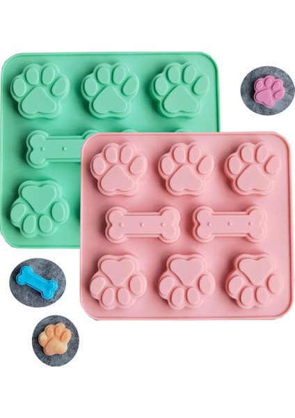 012MAVI Tarzı Köpek Ayak Izi Silikon Kalıp Kek Kalıpları Kemik Kurabiye Kesici Fondan 3D Dıy Kedi Paw Silikon Bakeware Kalıpları Pişirme Aksesuarları (Yurt Dışından) fiyatları