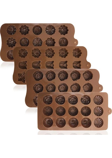 1 Adet-04 Tarzı Gül Çiçek Kalp Çikolata Kalıp Waffle Alfanümerik Uygulanabilir Şeker Buz Küpü Jöle El Yapımı Sabun Kek Dekorasyon Pişirme Kalıp (Yurt Dışından) modelleri