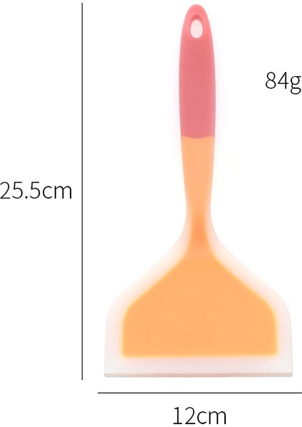 E Tarzı Silikon Spatula Yapışmaz Tava Geniş Ağız Yuzi Yanan Silikon Spatula Kızarmış Yumurta Gözleme Spatula Mutfak Aksesuarları (Yurt Dışından)