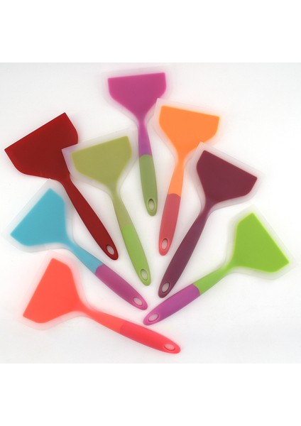 E Tarzı Silikon Spatula Yapışmaz Tava Geniş Ağız Yuzi Yanan Silikon Spatula Kızarmış Yumurta Gözleme Spatula Mutfak Aksesuarları (Yurt Dışından) fırsatları