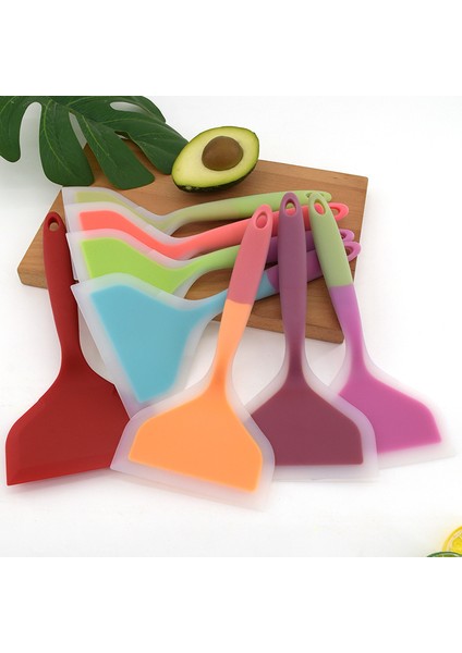 E Tarzı Silikon Spatula Yapışmaz Tava Geniş Ağız Yuzi Yanan Silikon Spatula Kızarmış Yumurta Gözleme Spatula Mutfak Aksesuarları (Yurt Dışından) indirimleri