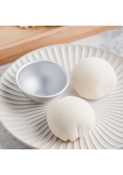 6.7cm Tarzı Pratik Daifuku Tatlı Bomba Kalıp Tava Teneke Pişirme Kek Pasta Kalıp Kartopu Mochi Kalıp 3D Alüminyum Top (Yurt Dışından)
