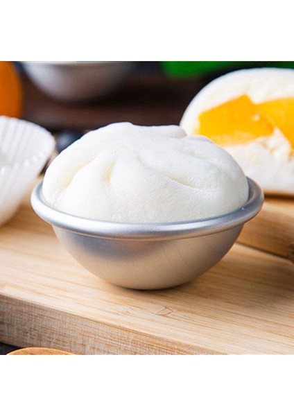 6.7cm Tarzı Pratik Daifuku Tatlı Bomba Kalıp Tava Teneke Pişirme Kek Pasta Kalıp Kartopu Mochi Kalıp 3D Alüminyum Top (Yurt Dışından)