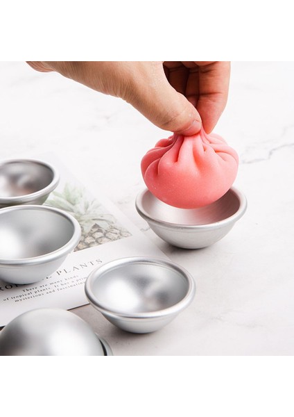 6.7cm Tarzı Pratik Daifuku Tatlı Bomba Kalıp Tava Teneke Pişirme Kek Pasta Kalıp Kartopu Mochi Kalıp 3D Alüminyum Top (Yurt Dışından)
