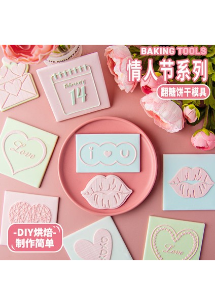 QA1072 Tarzı Karikatür Dudak Itiraf Aşk Mektubu Kurabiye Kesici Sevgililer Günü Bisküvi Kalıp Sevgilisi Çift Düğün Dıy Fondan Akrilik Kalıp 2023 (Yurt Dışından) modelleri