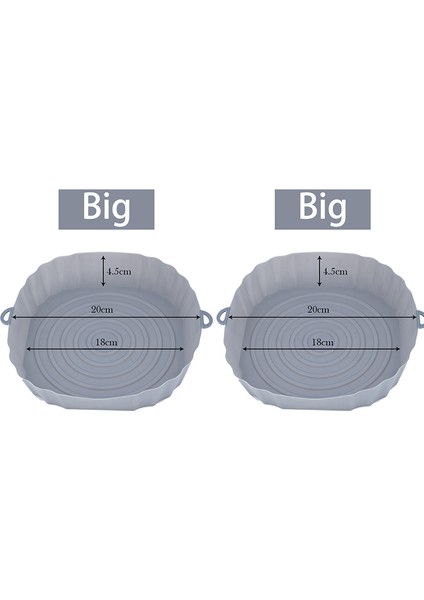 2pcs-Büyük Stil Hava Fritöz Silikon Sepet Silikon Kalıp Hava Fritöz Fırın Pişirme Tepsisi Pizza Kızarmış Tavuk Sepeti Hava Fritöz Için Silikon Kalıplar (Yurt Dışından)