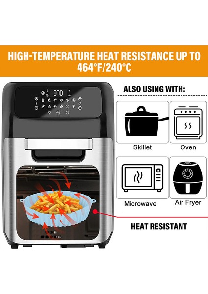 2pcs-Büyük Stil Hava Fritöz Silikon Sepet Silikon Kalıp Hava Fritöz Fırın Pişirme Tepsisi Pizza Kızarmış Tavuk Sepeti Hava Fritöz Için Silikon Kalıplar (Yurt Dışından) indirimleri