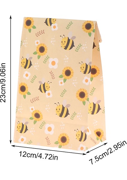 12X7X23CM Et Bal Arısı Hediye Keseleri Bumble Bee Tema Parti Şeker Favor Balarısı Doğum Günü Partisi Süslemeleri Bebek Duş Malzemeleri (Yurt Dışından)