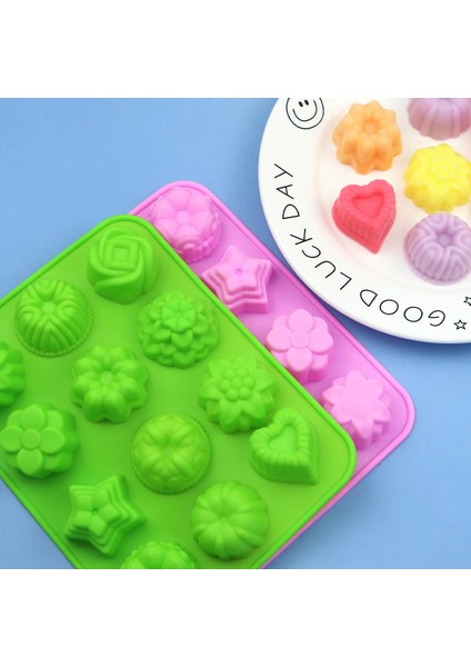 No.8 Tarzı Kek Mus Kalıp Gül Çiçek Krizantem Silikon Fırın Tepsisi Buz Küpü Tepsi Çikolata Şeker Jöle Buz Küpü Muffin El Yapımı Sabun (Yurt Dışından) modelleri