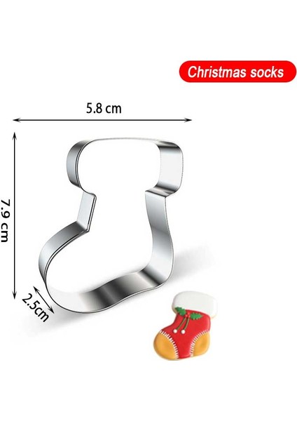 Noel-6 Tarzı Noel Baba Kafa Noel Dıy Karikatür Bisküvi Kalıp Noel Çerez Kesiciler Pişirme Kalıp Çerez Araçları Kek Dekorasyon Araçları (Yurt Dışından)