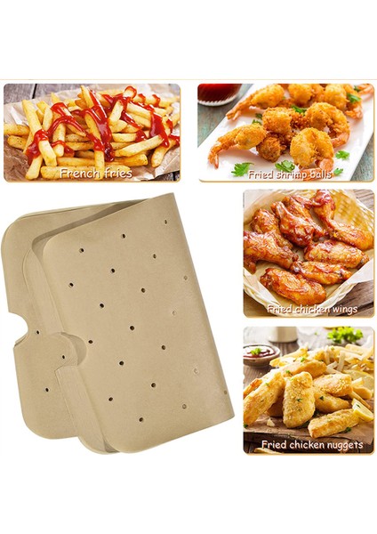 Bej Tarzı Adet Hava Fritöz Gömlekleri Dikdörtgen Tek Kullanımlık Fırın Levhaları Delikli Parşömen Kağıtları Yapışmaz Buharlı Pişirici Mat Mutfak Eşyaları (Yurt Dışından)