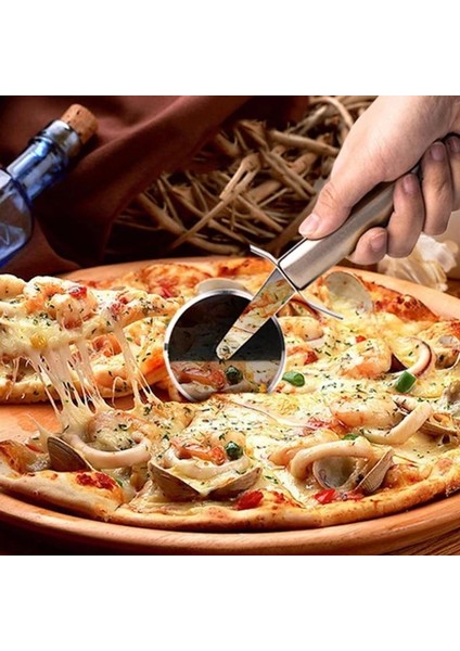 B-2pcs Tarzı Paslanmaz Çelik Pizza Tek Tekerlek Kesme Aletleri Çapı 6.5 cm Ev Pizza Bıçağı Kek Araçları Waffle Çerezler Için Tekerlek Kullanımı (Yurt Dışından) fiyatları