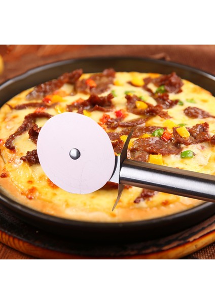B-2pcs Tarzı Paslanmaz Çelik Pizza Tek Tekerlek Kesme Aletleri Çapı 6.5 cm Ev Pizza Bıçağı Kek Araçları Waffle Çerezler Için Tekerlek Kullanımı (Yurt Dışından) indirimleri