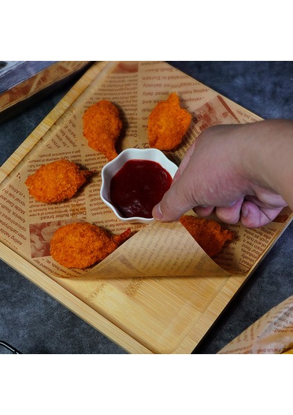Sarı Stil Tek Kullanımlık Yağ Geçirmez Balmumu Kağıt Su Geçirmez Gıda Sarma Burger Kızartması Ekmek Sandviç Kağıdı Yağlı Kağıt Fast Food Pişirme Araçları (Yurt Dışından) fırsatları