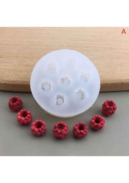 1.1x1.1cm Tarzı 3D Ahududu Çilek Dıy Kek Dekorasyon El Yapımı Çikolata Yapımı Jöle Kalıp Bakeware Yabanmersini Silikon Sabun Pişirme Aracı (Yurt Dışından)