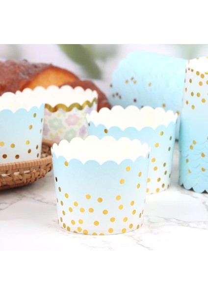 Kar Tanesi Stili Altın Pembe Nokta Muffin Cupcake Kağıdı Bardak Cupcake Liner Kek Kapları Düğün Parti Cupcake Sarıcı Tepsi Vaka Pirottini Muffin (Yurt Dışından)
