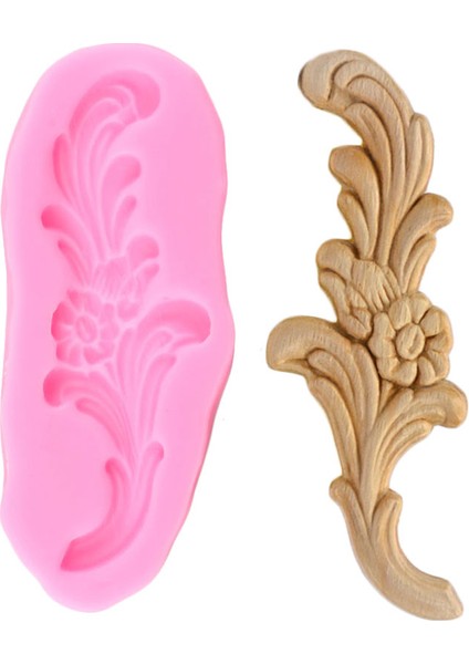CF532 Tarzı Yaprak Kabartma Silikon Kalıp Cupcake Topper Fondan Kek Dekorasyon Araçları Çerez Pişirme Gumpaste Kalıpları Şeker Reçine Kil Kalıpları (Yurt Dışından)
