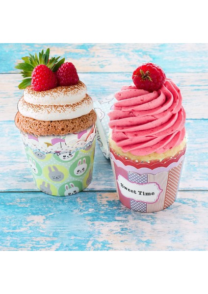 Panettone Stili Ramazan Muffin Cupcake Kağıt Kutuları Pastane Sarıcı Cupcake Liner Kek Kapları Eid Mubarak Kek Dekor Muffin Ambalaj Kutusu (Yurt Dışından)