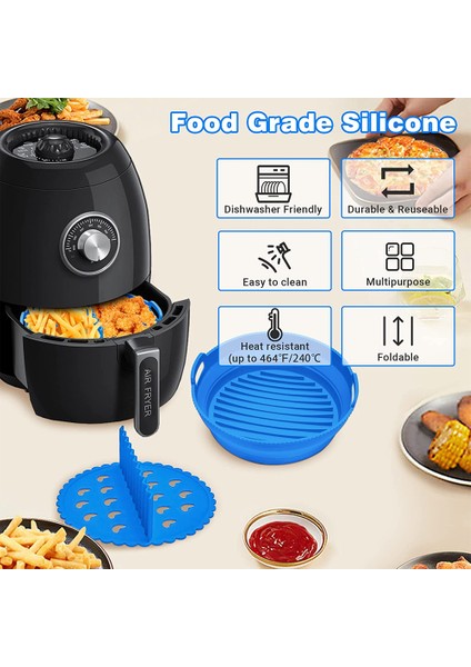 Kırmızı Stil Hava Fritöz Silikon Tava Fırın Tepsisi Kızarmış Tavuk Sepeti Mat Hava Fritöz Depolama Tepsisi Yağ Geçirmez Yuvarlak Yeniden Kullanılabilir Mutfak Aksesuarları (Yurt Dışından) indirimleri