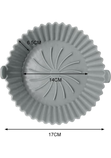 16.5X16X5CM-A Tarzı cm Hava Fritözler Fırın Fırın Tepsisi Kızarmış Pizza Tavuk Sepeti Mat Airfryer Silikon Pot Yuvarlak Yedek Izgara Tavası Aksesuarları (Yurt Dışından)
