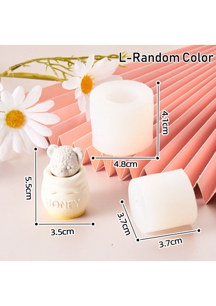 L Tarzı 3D Ayı Bal Kavanozu Silikon Mum Kalıp Çikolata Fondan Pişirme Kek Dekor Araçları Şeker Kutusu Makinesi Aroma Mum Alçı Sabunu Kalıp (Yurt Dışından)