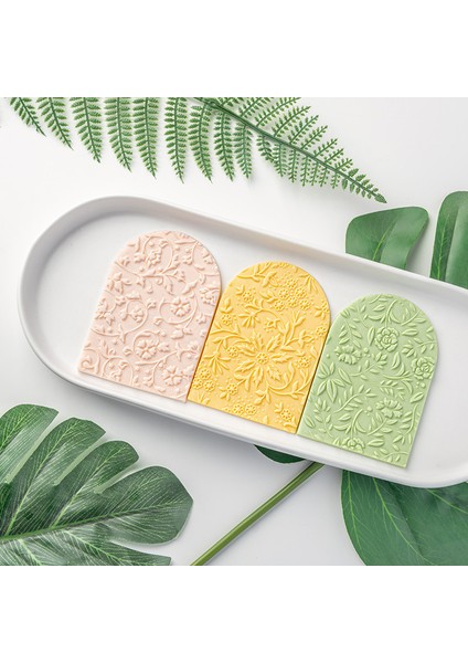 PC0198 Stili Yeni Küçük Çiçek Yaprakları Desen Fondan Kalıp Akrilik 3D Embosser Damga Pasta Şeker Zanaat Formu Bisküvi Kesici Kurabiye Kalıbı Damga (Yurt Dışından) indirimleri