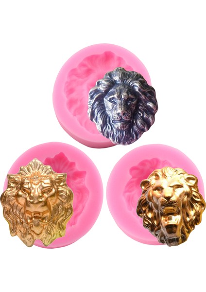CD412 Tarzı 3D Aslan Kafası Silikon Kalıp Fondan Çikolata Hayvanlar Kalıpları Dıy Bebek Doğum Günü Pastası Dekorasyon Araçları Reçine Kil Kalıpları (Yurt Dışından) fiyatları