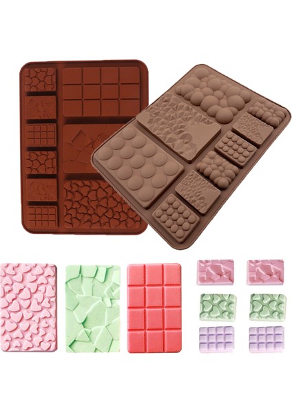No.1 Stili 9 Kavite Waffle Silikon Kalıp Epoksi Çikolata Kalıp Dıy Fondan Şeker Çubuğu Kalıp Kek Dekorasyon Aracı Puding Mousse Yapma Aletleri (Yurt Dışından) fiyatları