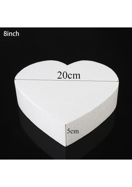 8 Inç Tarzı Dıy Sugarcraft Polistiren Strafor Kek Köpük Kalıp Kalp Şeklinde Uygulama Modeli Düğün Dekorasyon (Yurt Dışından)