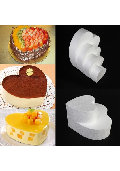 8 Inç Tarzı Dıy Sugarcraft Polistiren Strafor Kek Köpük Kalıp Kalp Şeklinde Uygulama Modeli Düğün Dekorasyon (Yurt Dışından) modelleri