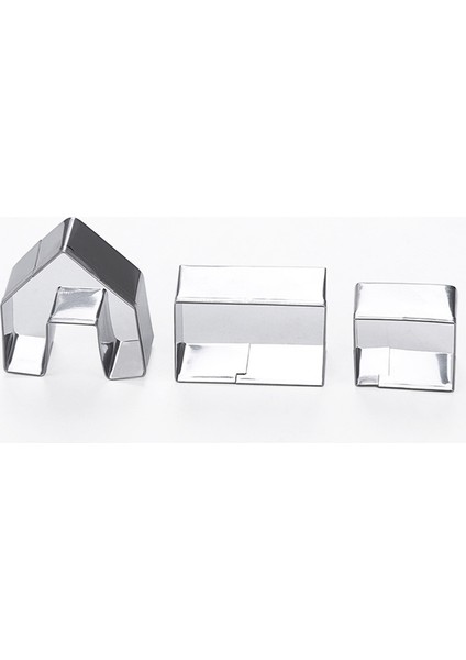 Kabin Stili 3D Mini Ev Sahne Noel Kurabiye Kesici Set Kurabiye Bisküvi Kalıp Çelik Zencefilli Kurabiye Ev (Yurt Dışından)
