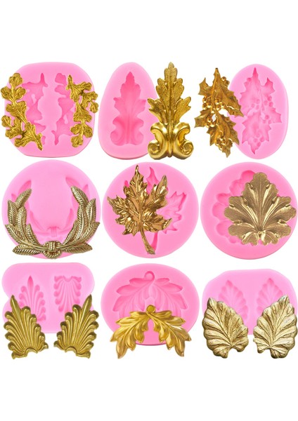 CD794 Tarzı Yaprak Kabartma Silikon Kalıp Cupcake Topper Fondan Kek Dekorasyon Araçları Çerez Pişirme Gumpaste Kalıpları Şeker Reçine Kil Kalıpları (Yurt Dışından) fiyatları