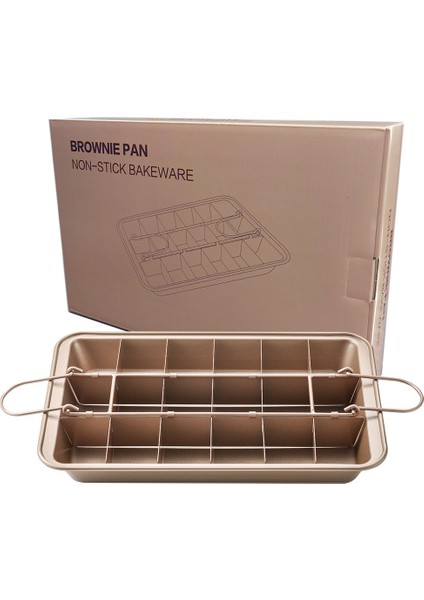 1 Adet Tarzı 1 Adet Brownie Pan Ekmek Kek Tavaları Pişirme Yemekleri Yapışmaz Bakeware Kare Kafes Çikolata Tatlı Kek Kalıbı Mutfak Fırın Tepsisi (Yurt Dışından)