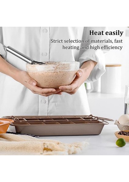 1 Adet Tarzı 1 Adet Brownie Pan Ekmek Kek Tavaları Pişirme Yemekleri Yapışmaz Bakeware Kare Kafes Çikolata Tatlı Kek Kalıbı Mutfak Fırın Tepsisi (Yurt Dışından)